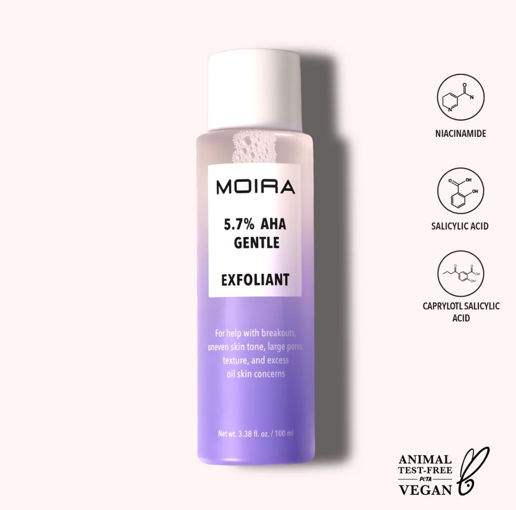 EXFOLIANTE SUAVE MOIRA CON 5.7% DE AHA
